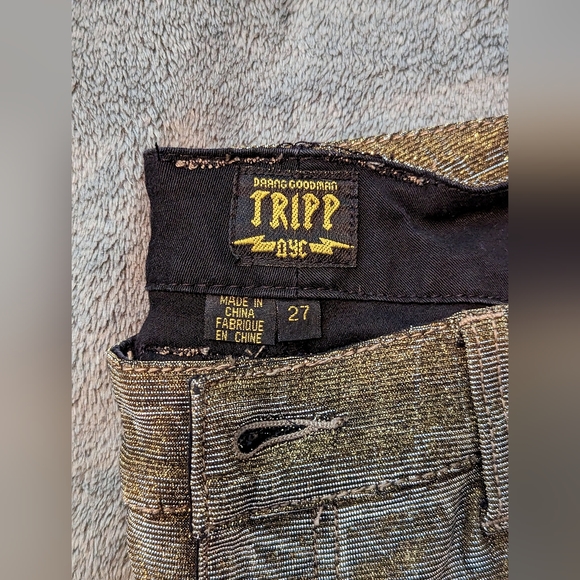 Rare Tripp NYC Gold/Silver holographic jeans - Picture 3 of 6